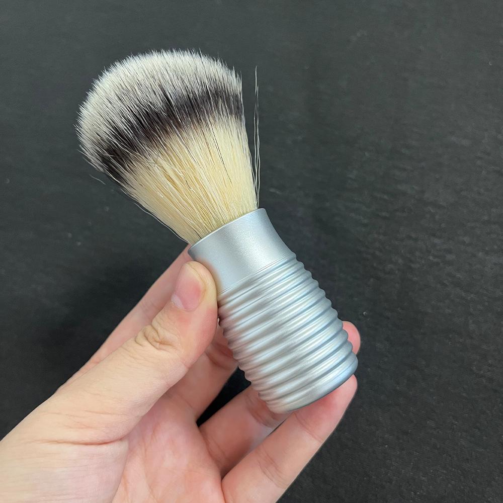 Men's Traditional Shaving Brush: Soft Bristle Nylon & Badger Hair for Beard.