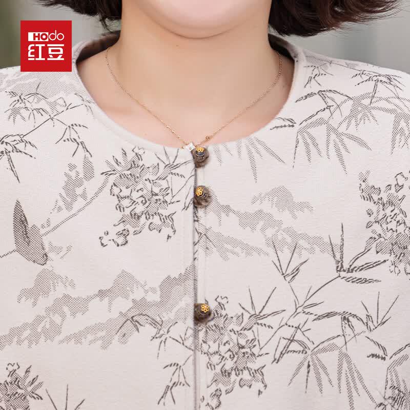 Hodo Women's Mid-Age New Chinese Style Round Neck Jacket