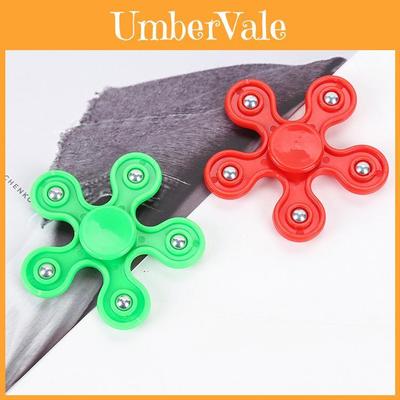 Plastic Fivestar Vinger Spinner Gyroscoop Met Spiraallagers Voor Stressverlichting En Focus