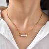 Niche Design Pearl Brooch Necklace: Trendy European & American Fashion, Stainless Steel Clavicle Chain (Women NC-2563)