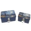 Artistic Design Desktop Storage Case Large Size Empty Box Metal Box  Cosmetic Organizer
