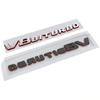 1X Nouveau Emblème 3D ABS Chrome Noir Rouge V8Biturbo Lettres DKSMF5 Badge d'Aile de Voiture Autocollant V8 Biturbo Autocollant Accessoires