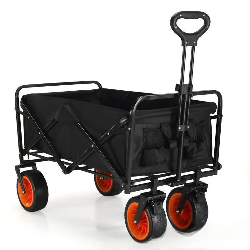 WEZHO Foldable Outdoor Camping Wagon with Off-Road Wheels