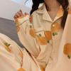Spring and Autumn New High-end Imitation Cotton Pajamas Women's Summer Long-sleeved Trousers Set Women's Loose Large-size Loungewear