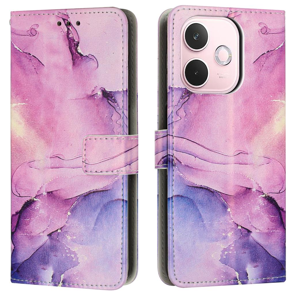 Pro Oppo A5 Pro 5G Stojánek Pouzdro Vzor Mramoru PU Kůže Peněženka Kryt na Telefon