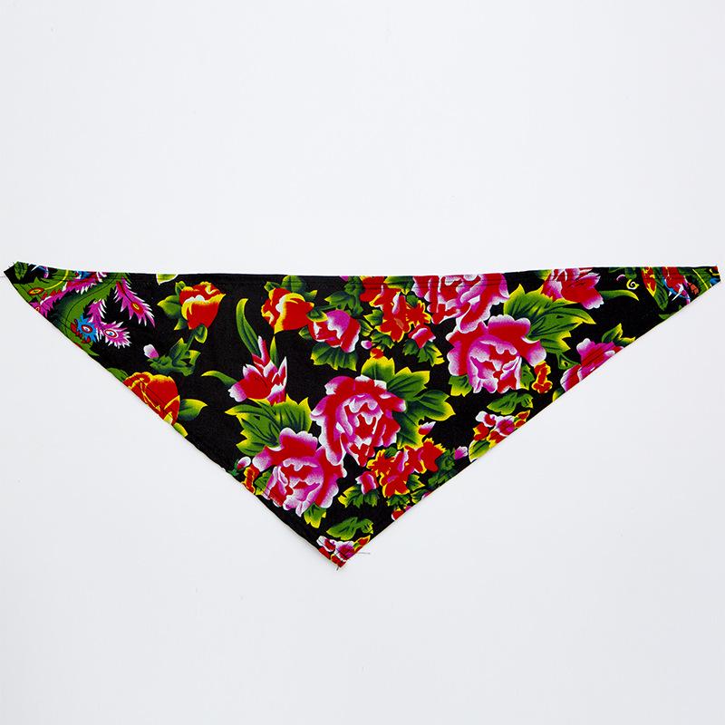 Trendy Floral Triangle Scarf for Men & Women - Outdoor Cycling, Sports, Hip-Hop Style
