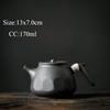 Černé nádobí Keramická čajová konvice Kyusu Porcelánová konvice na pití