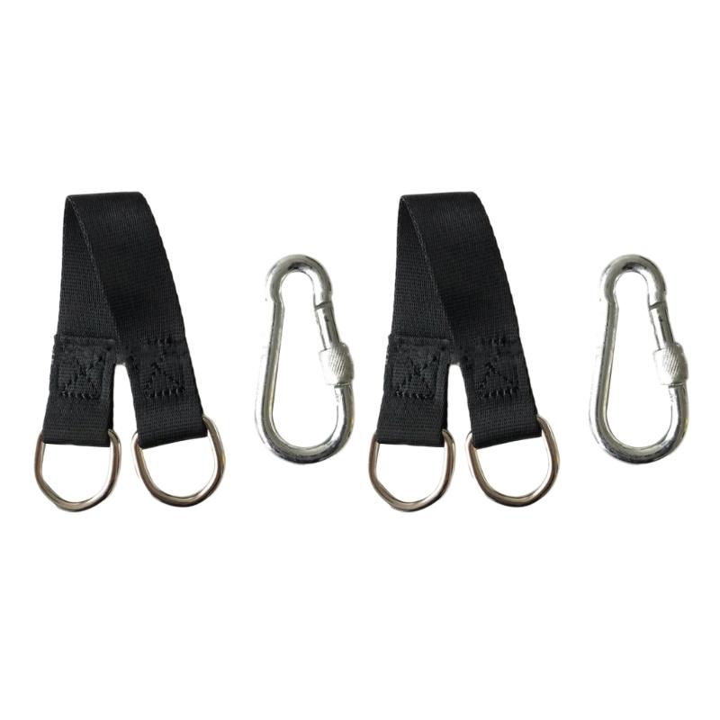 

2Pcs Tree Swing Strap Hanging with Firm Lock Carabiners For Swing & Hammocks 1
