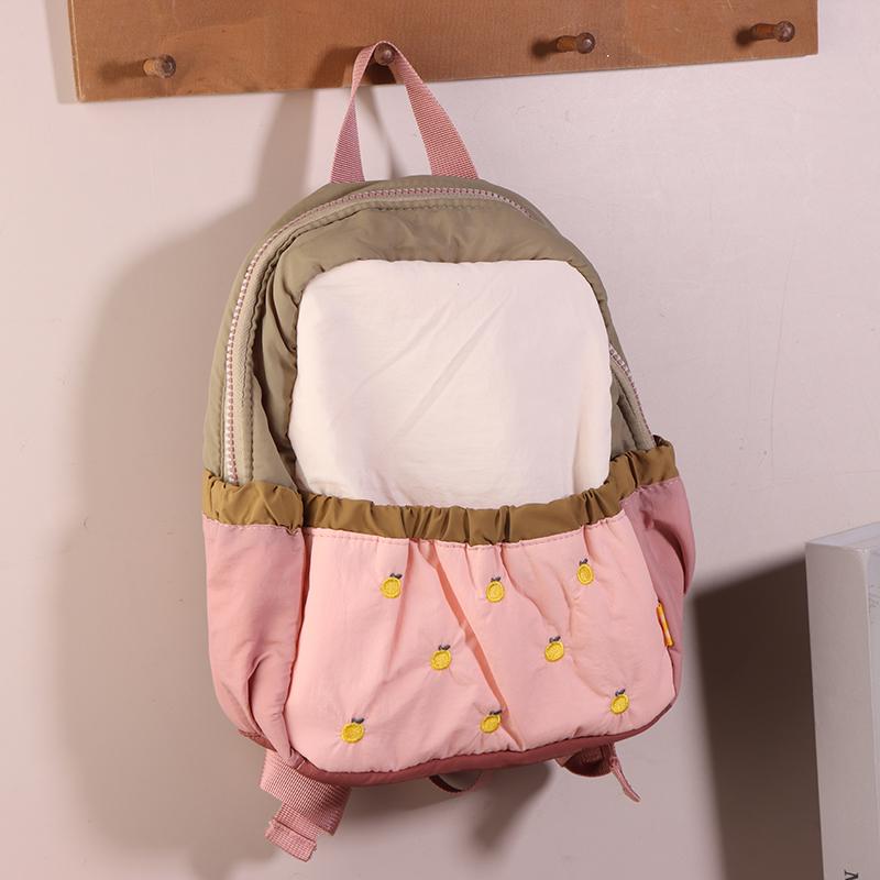 Embroidery Children'S School Bag Fashionable Cute Lightweight Kindergarten Trendy Backpack Luggage Bag