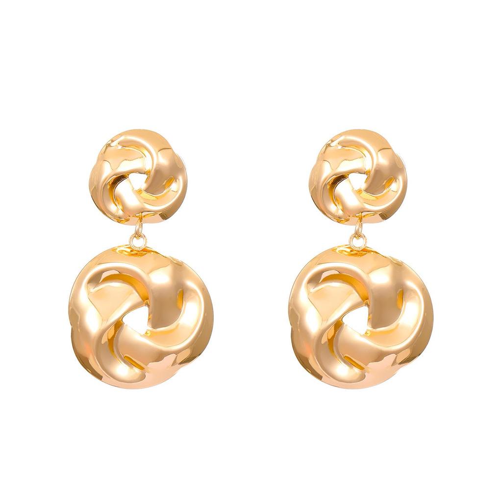 European & American Style Knot Jewelry Set: Women's Creative Necklace, Earrings, & Ring