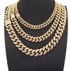 18k 14k Gold Plated Chunky Cuban Link Chain Iced Out Bull Necklace Brazilian Gold Jewelry