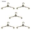 5Pcs Metal Mini Coat Hanger Windproof Dolls Clothes Rack Doll Clothes Hanger  Bedroom Decor