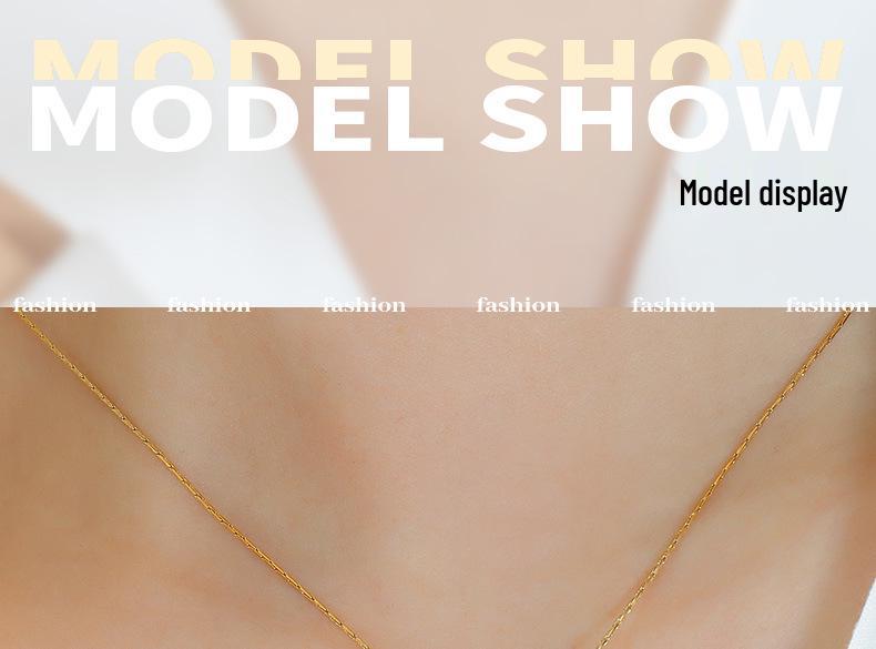 Exquisite Minimalist Freshwater Pearl Pendant Necklace, 18K Gold-Plated Titanium Steel Clavicle Chain