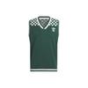 Adidas Originals X Bogey Boys Collaboration SS23 Solid Golf Square Knit Sleeveless V-Neck Vest Men Tops Green IL9295