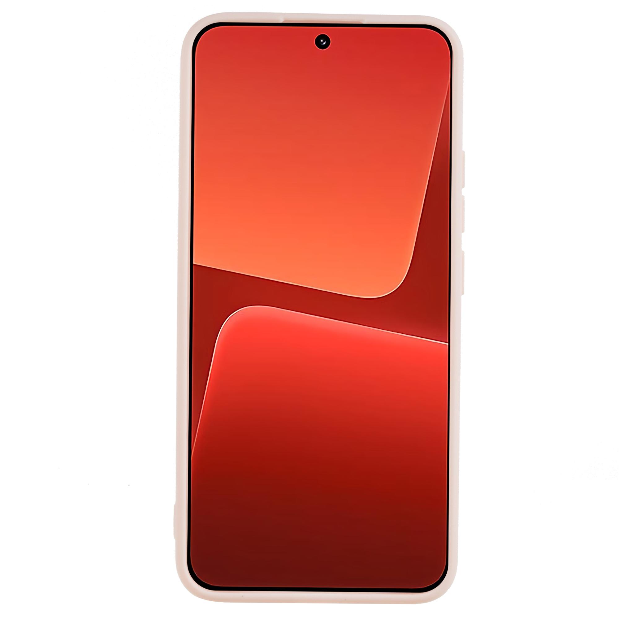 

For Xiaomi 13 5G Precise Cutout Phone Case Straight Edge Soft TPU Phone Cover White