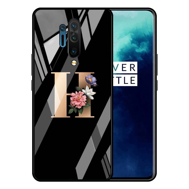 

Новый чехол из закаленного стекла, роскошный чехол с надписью и цветами для Oneplus 7 7T 8 Z 8 8T 9 9R Nord PRO 5G, чехол для телефона OnePlus 9R