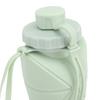 Silicone Collapsible Travel Bottles with Lids Leak Proof Soft Flexible Foldable Water Bottles for Gym Hiking Sports Green 600ml