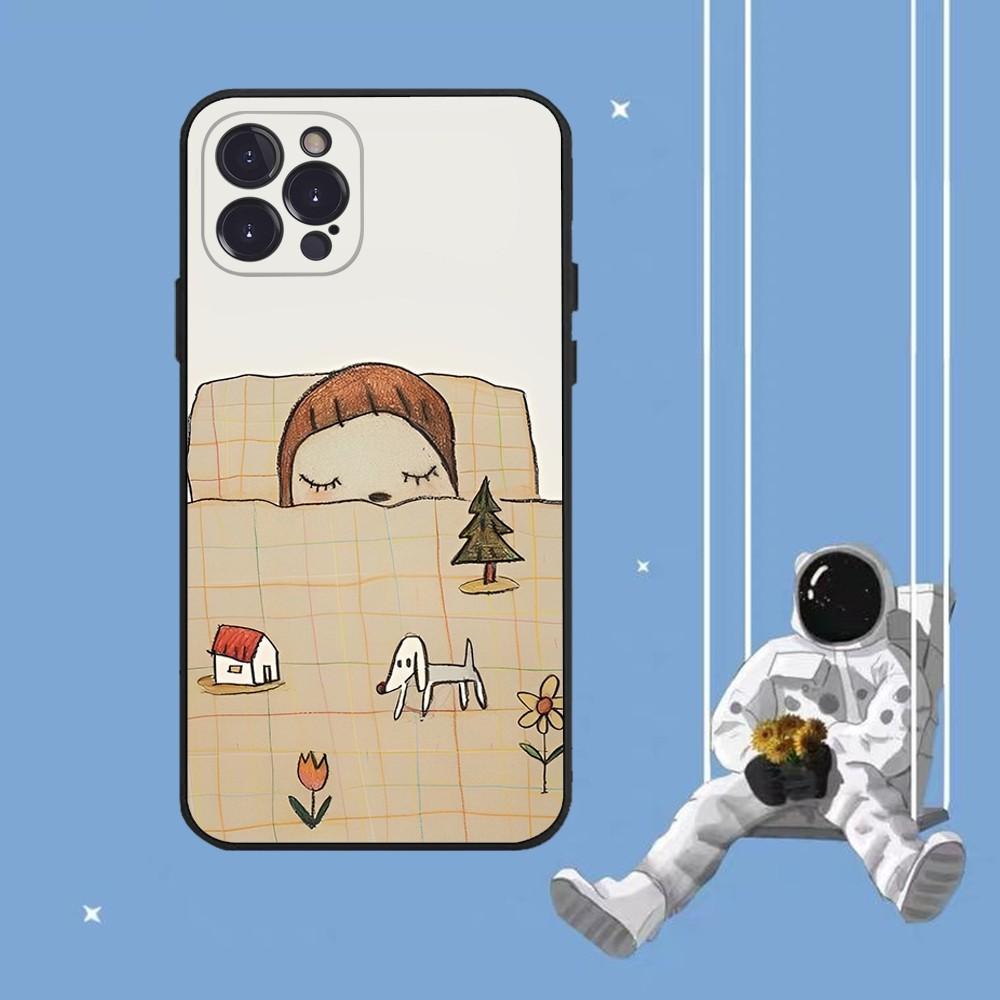Yoshitomo Nara Phone Case For iPhone 14 11 12 13 Mini Pro XS Max Cover 6 7 8 Plus X XR SE 2020 Funda Shell