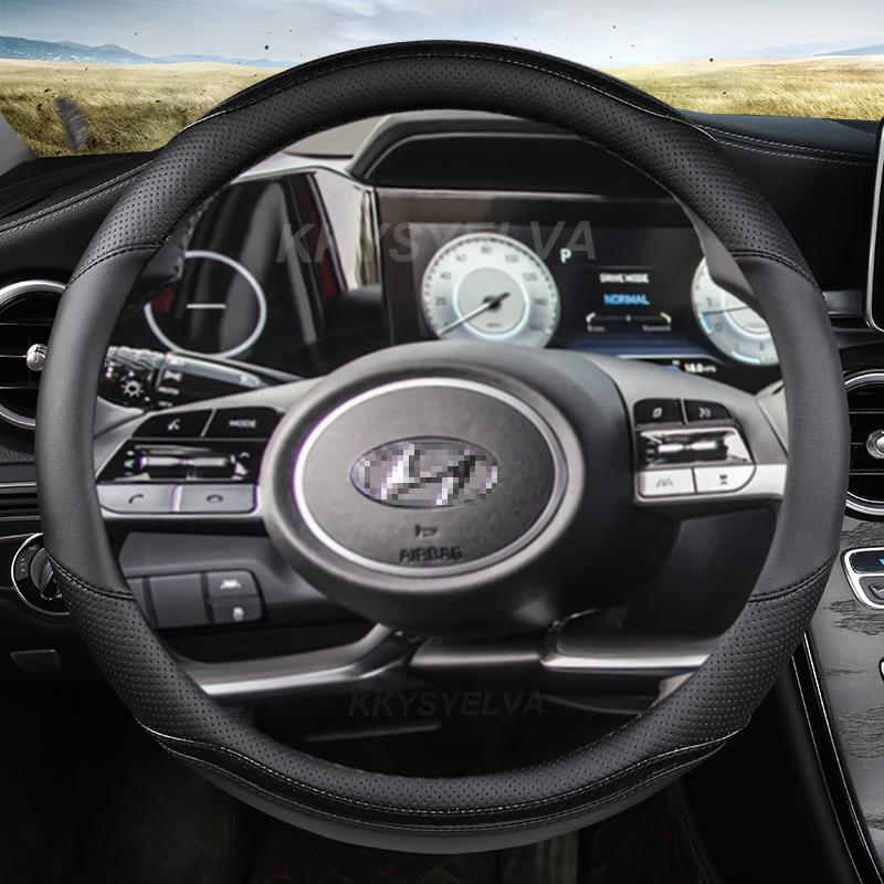 Auto Lenkradabdeckung Leder 38cm Für Hyundai Tucson 2022 NX4 Elantra Sonata 10. 2022 Auto Zubehör