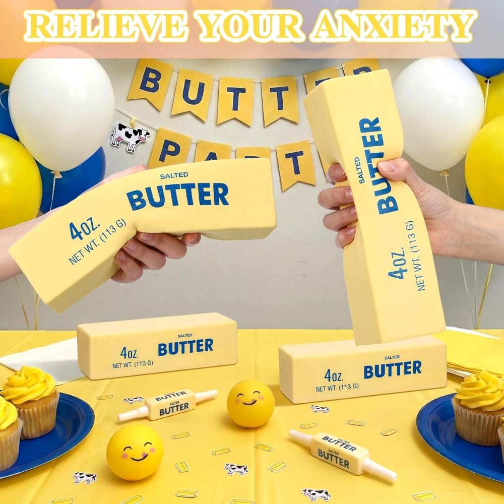 Butter Squeeze Stick Giant Soft Slow Rising Butter Squeeze Stress Ball Realistic Fidget Butter For Office School Anxiety Relief