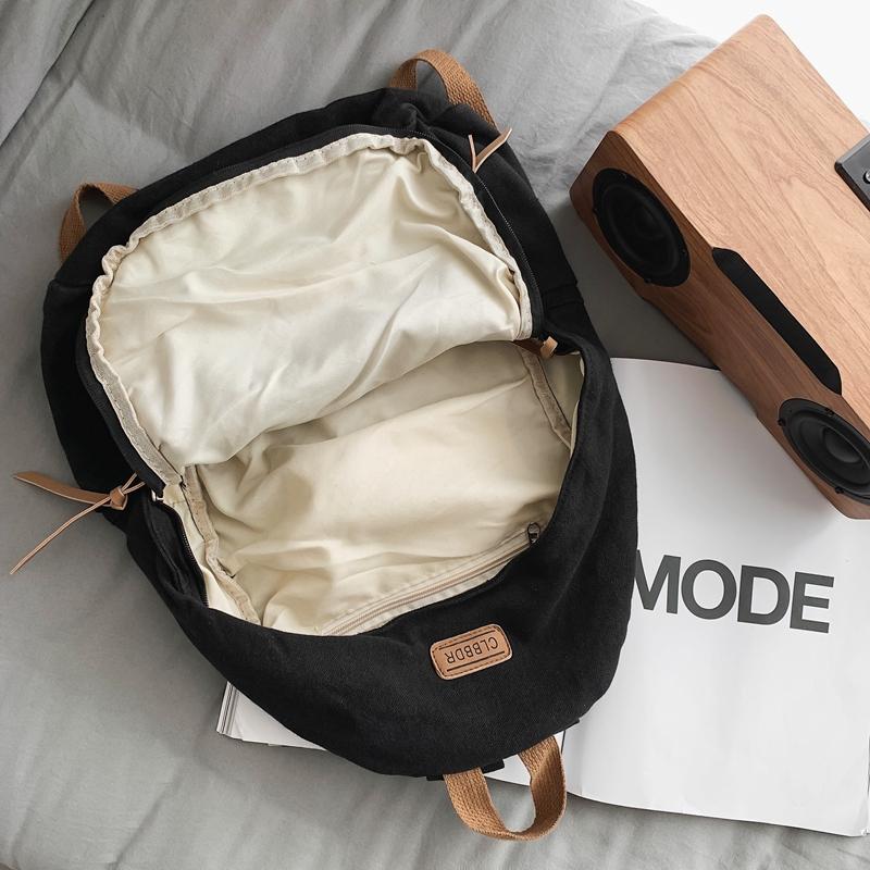 Schultasche für Männer, Junior High School, Senior High School, Studentenrucksack, alter gewaschener Canvas-Rucksack, weiblich