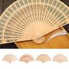 Hollow Out Wood Folding Fan Handheld Fan for Women 20cm Elegant Wedding Party Costume Home Decoration Gift Wood Carving Fan