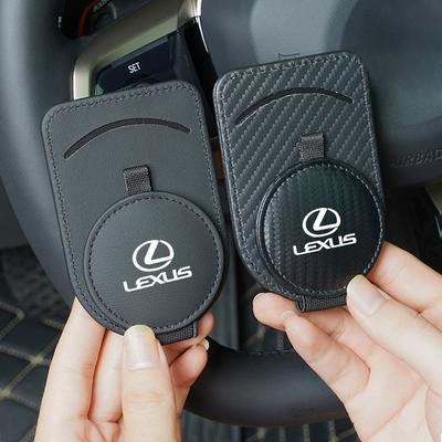 1Pcs Carbon Fiber / Leather Car Glasses Clip ID Card Clamp For F-SPORT ES RX NX LS UX LM LX GX LC RZ IS CT GS RC HS SC TX