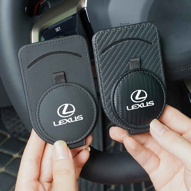 1Pcs Carbon Fiber / Leather Car Glasses Clip ID Card Clamp For Lexus F-SPORT ES RX NX LS UX LM LX GX LC RZ IS CT GS RC HS SC TX