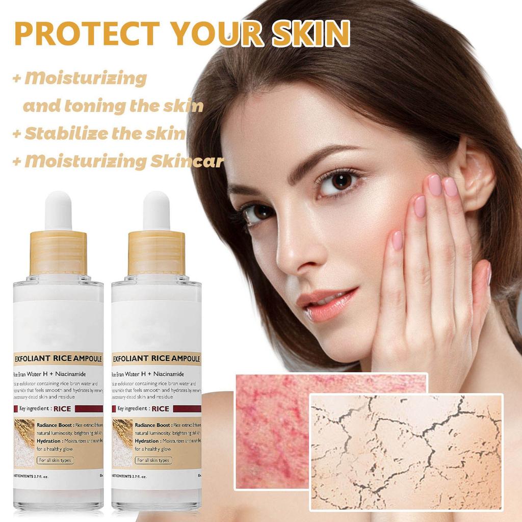 Rýžový exfoliant Jemný exfoliant na obličej a tělo k odstranění odumřelých kožních buněk a černých teček 80 ml