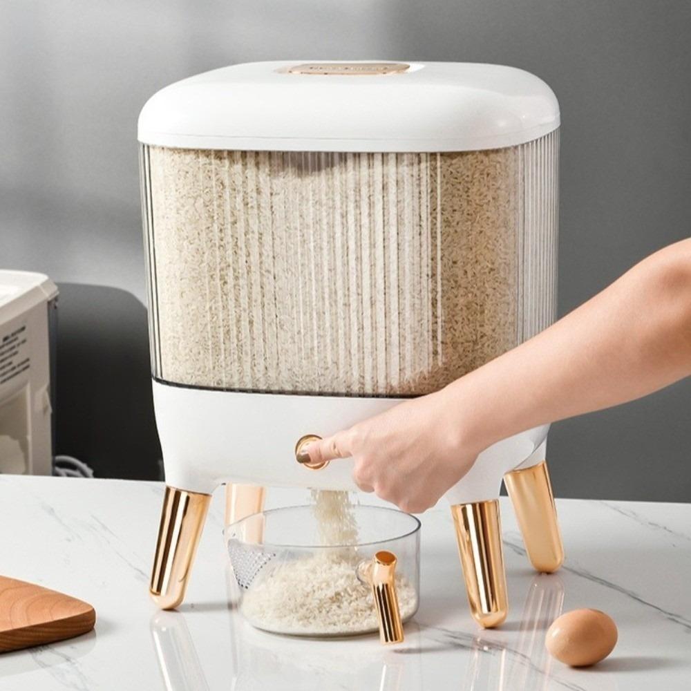 Press Type Rice Storage Container Thickened Dry Food Storage Box  Food Preservation