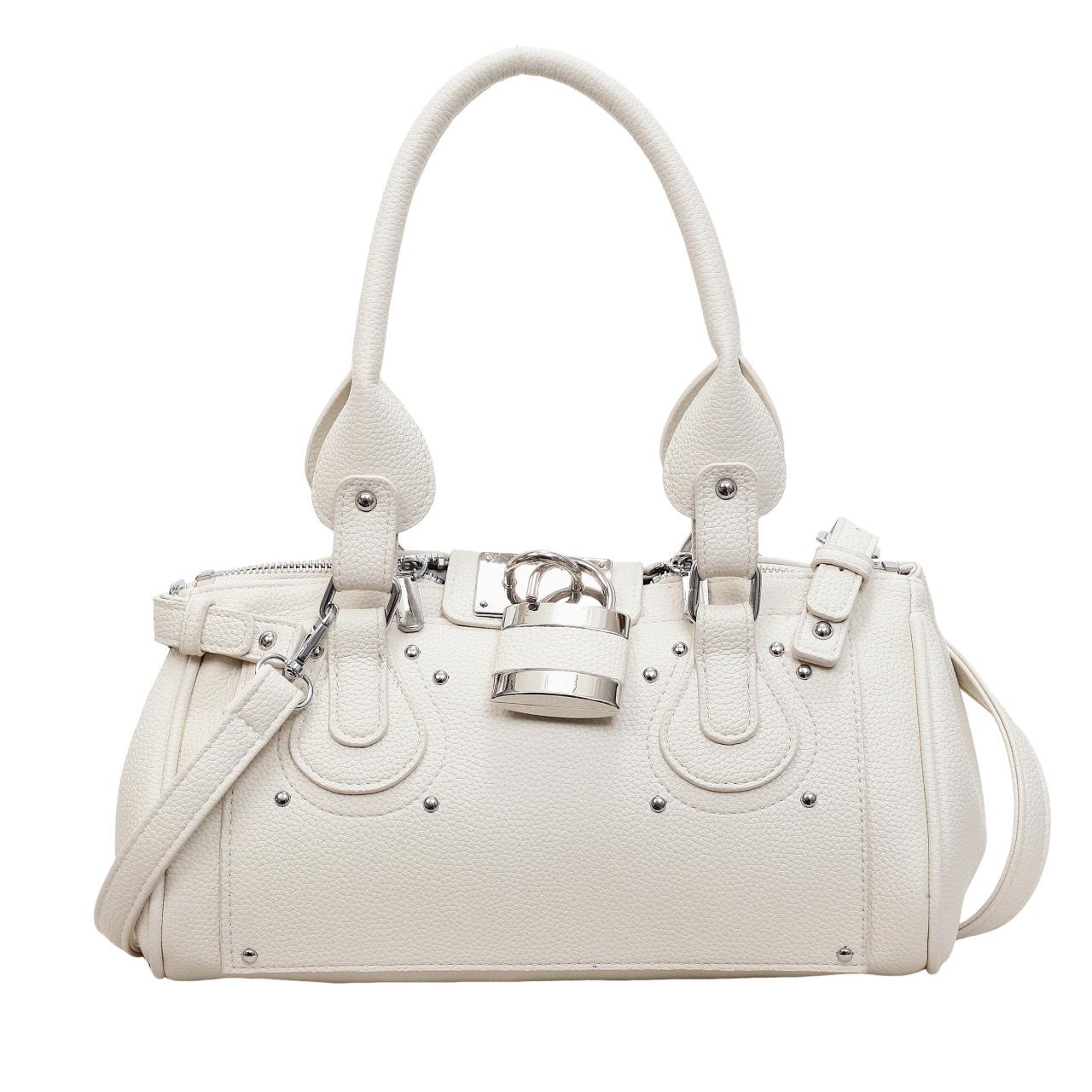Vintage Padlock Rivet Handbag Tote for