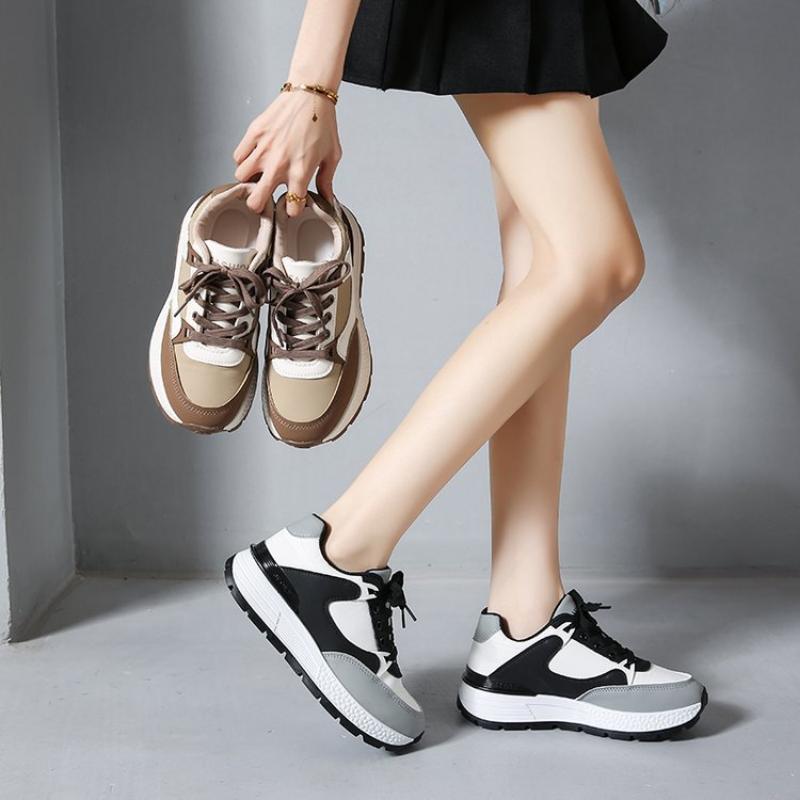 Spring, Summer, Autumn and Winter Women's Shoes Women's Sneakers Increase Height, Comfortable and Wear-resistant Sports Casual Shoes
