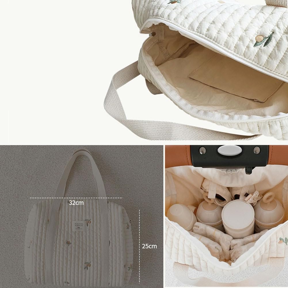 Stroller Tote Commuting Large Zipper Going Diaper Baby Korean Style [Natty & Company] Mother's Bag, Lightweight, Tote, Compatible, Bag, Bag, Capacity,