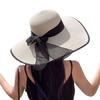 Straw hat women's summer sun protection extra large brim sun hat beach seaside vacation sun hat foldable sun hat