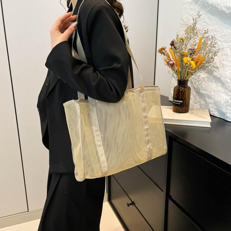 Lightweight And Durable Mesh Tote Bag In Various Colors For Trendy Looks Beach