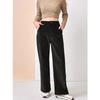 QICED Women's Fashion Casual Solid Color Print Pants & Capris
