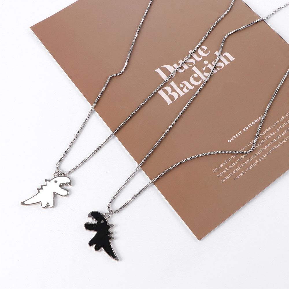 Dinosaur Chokers Metal Chains Dinosaur Necklace Couple Necklaces Korean Style Clavicle Chains