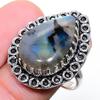 Labradorit Edelstein Handgefertigter 925 Sterling Silber Schmuck Ring Größe 7