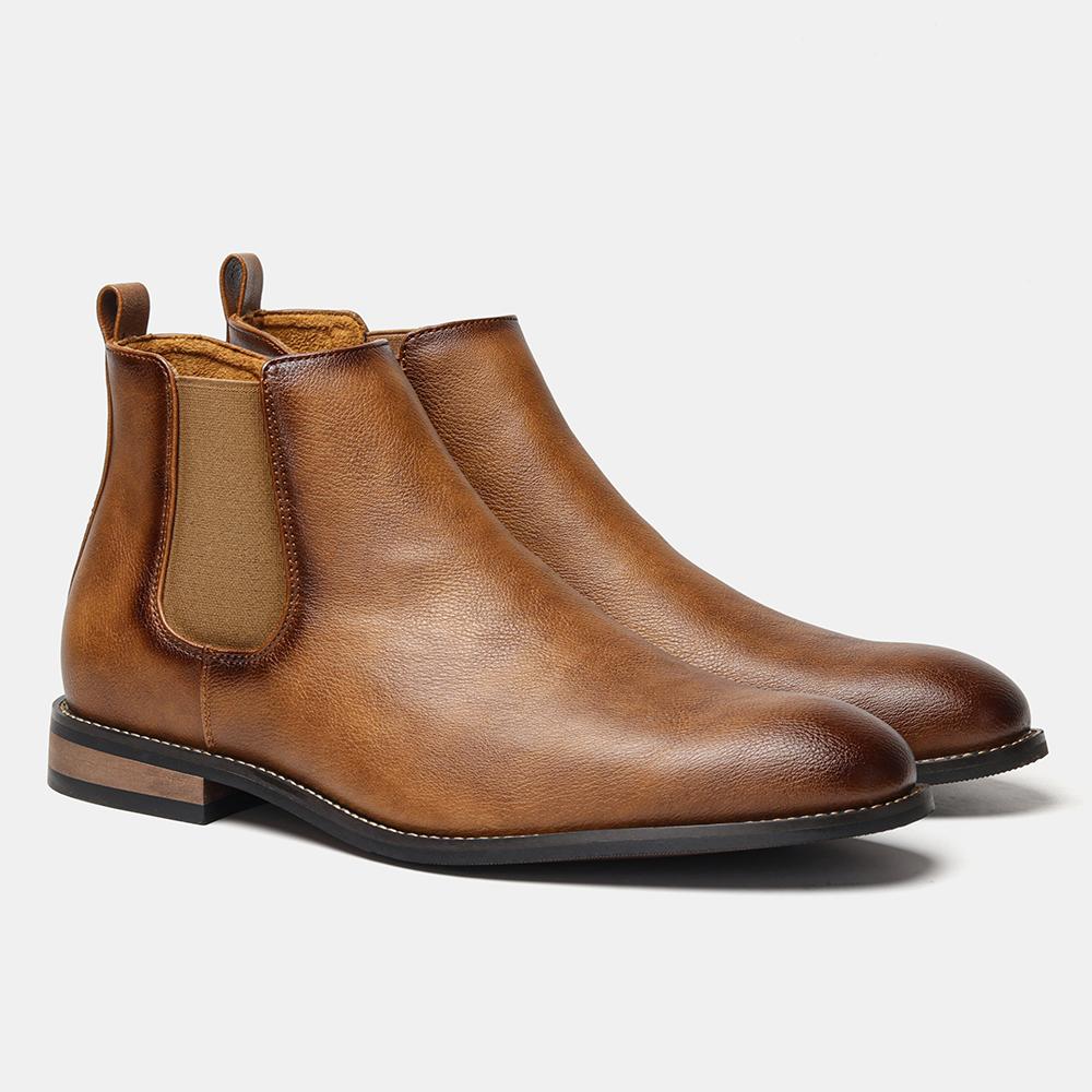 Chelsea Boots Men Comfortable Brand Fashion 2026 Boots Leather