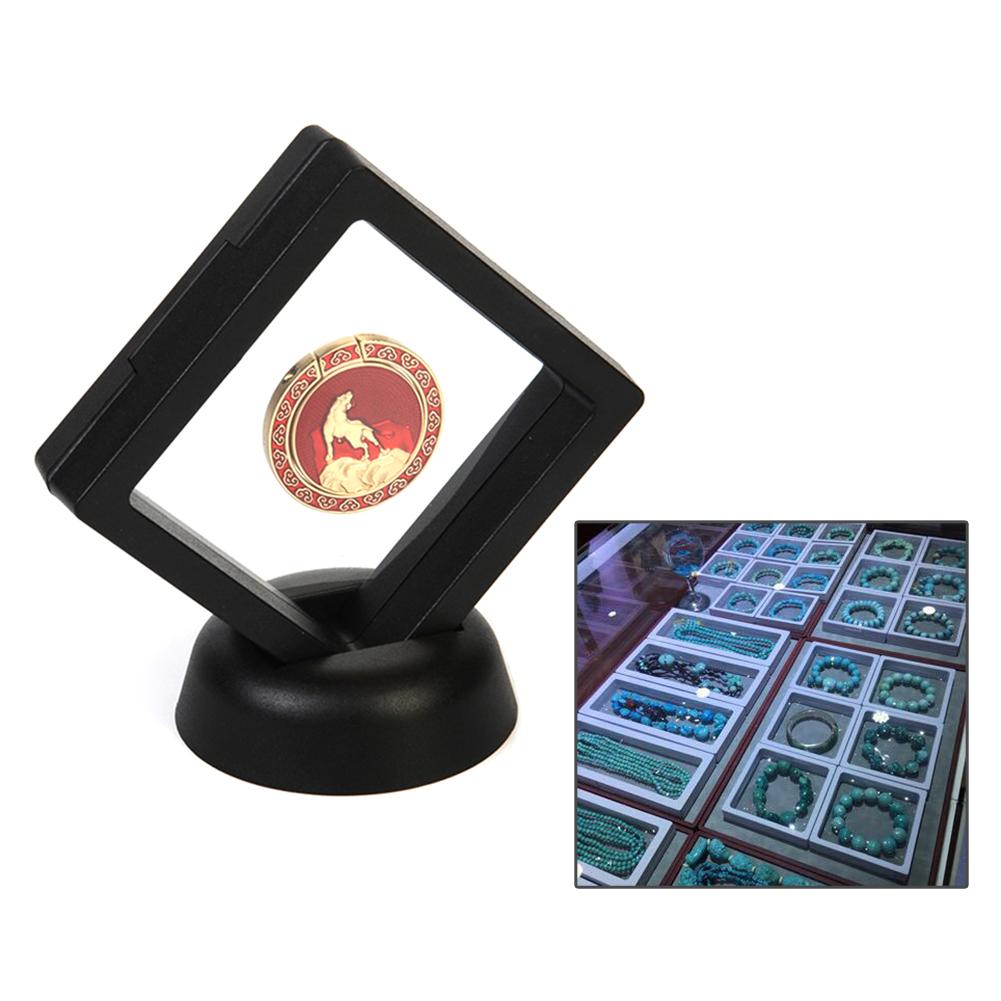 10pcs 3D Floating Frame Display Case Free Standing Floating Jewelry Storage Case for Coins Minerals Watches