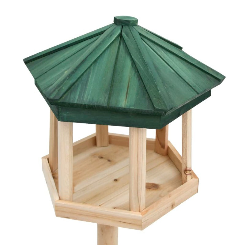 Bird Feeders Standing Bird Feeder Solid Firwood 33X106 Cm