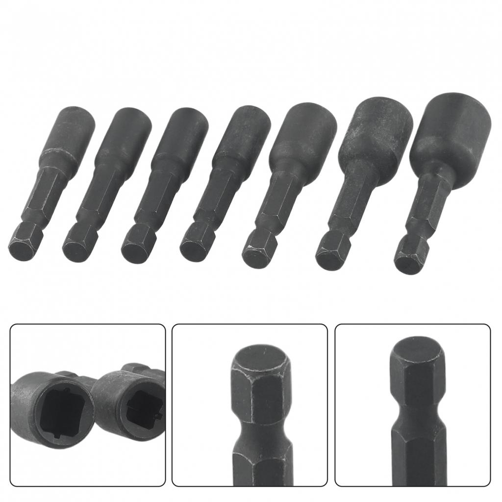 1/4 Inch Hex Shank Screw Tap Socket Adapter Black M4-M14 Machine