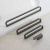 Zinc Alloy Cabinet Handles Dark Grey Furniture Handle  Hardware Kitchen Accessories