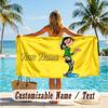 Custom Text Beach Towel, Soft Absorbent Swimming Multi-use TowelGaston Lagaffe