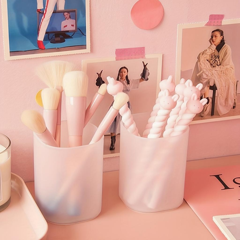 1pc-Simple Frosted Pen Holder Storage Multifunctional Office Storage Holder Student Stationery Pen Holder