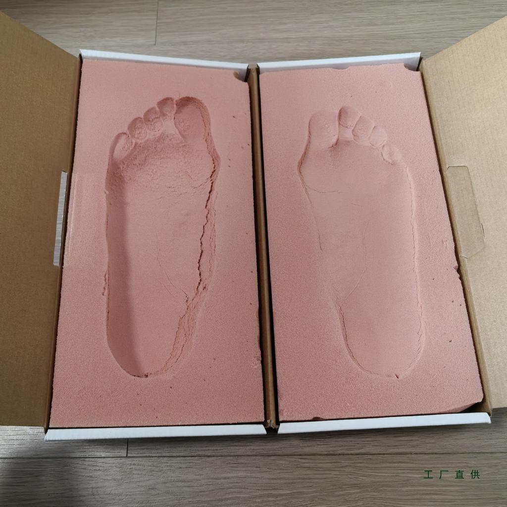 Foot Stamping Resin Box Foot Molding Box Stamping Foam with Mailing Print Casting Mold Stamping Shoe Inserts Case