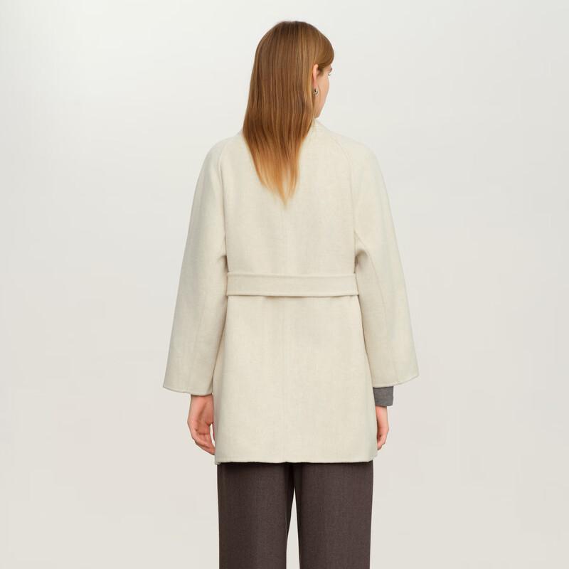 Elva' Island Women's Solid Double-Faced Wool Coat