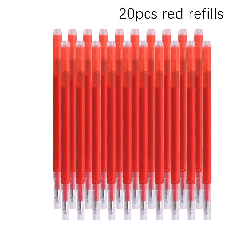 20Pcs/Set Magic Erasable Gel Pen Refills Colorful 8 Colors Erasable Gel Pen Refills School Office Writing Supplies Stationery