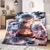 OnePiece Anime Print Blanket Warm  Comfortable Flannel Blanket Suitable for Bedrooms, Sofas, Beds, Chairs, Picnics, Travel