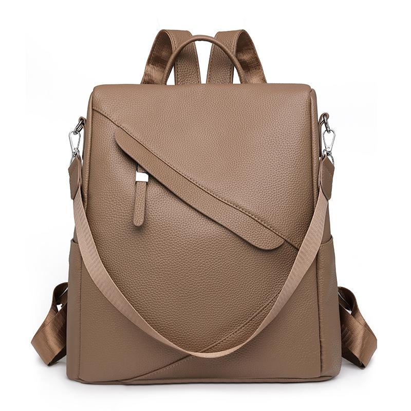 Outdoor Travel Bag PU Women's Large Capacity Backpack Multifunctional Shoulder Bag